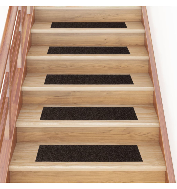 Tapis d'escalier autocollants Rectangulaire 15 pcs 76x20 cm | Mobilier & Déco