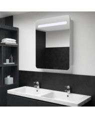 Armoire de salle de bain à miroir LED 60x11x80 cm | Mobilier & Déco