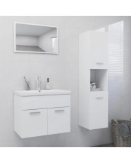 Ensemble de meubles de salle de bain Blanc Aggloméré | Mobilier & Déco