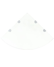 Étagères d'angle 2 pcs et supports Verre Transparent 45x45 cm | Mobilier & Déco