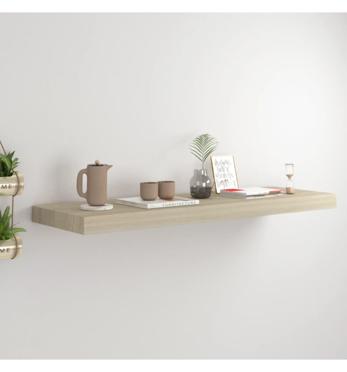 Étagère flottante murale chêne 80x23,5x3,8 cm MDF | Mobilier & Déco