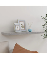 Étagère murale flottante Gris béton 80x23,5x3,8 cm MDF | Mobilier & Déco