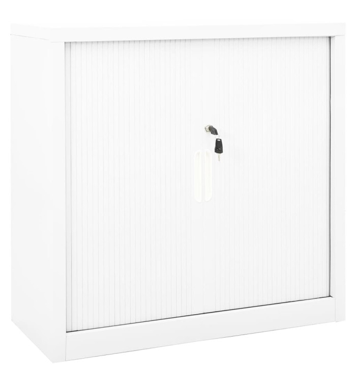 Armoire à portes coulissantes Blanc 90x40x90 cm Acier | Mobilier & Déco