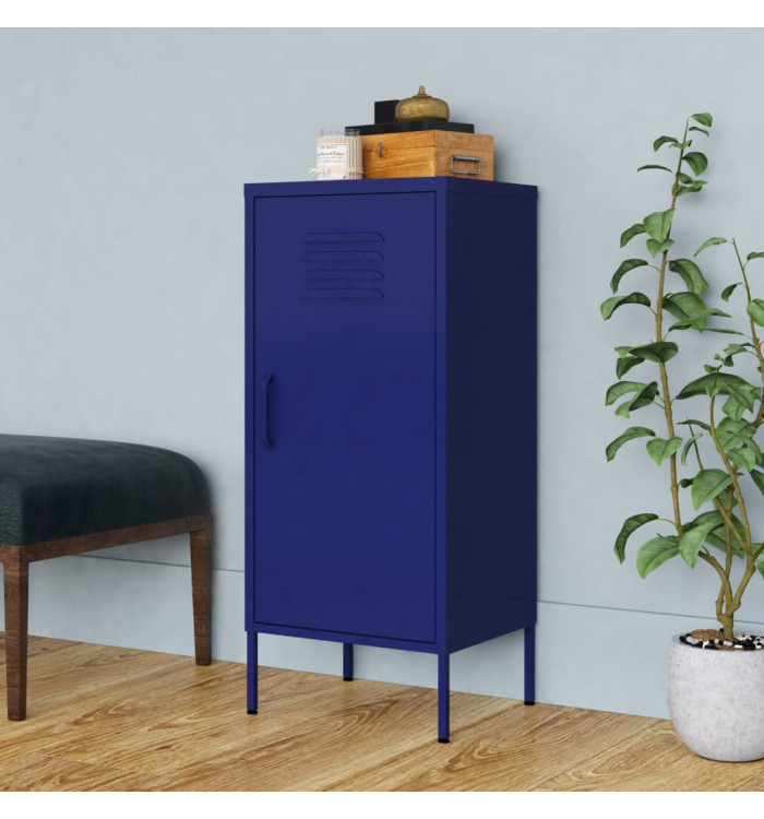Armoire de rangement Bleu marine 42,5x35x101,5 cm Acier | Mobilier & Déco