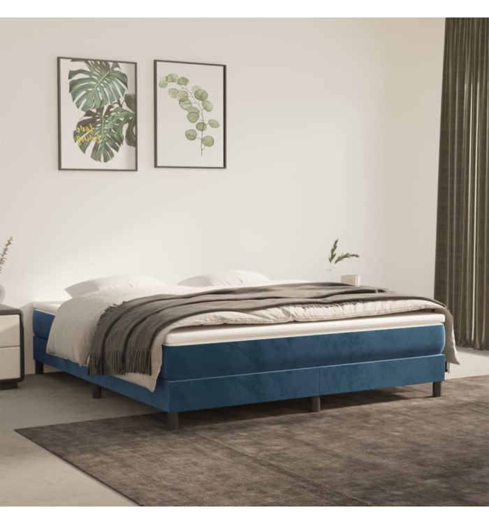 Matelas de lit à ressorts ensachés Bleu foncé 160x200x20 cm | Mobilier & Déco