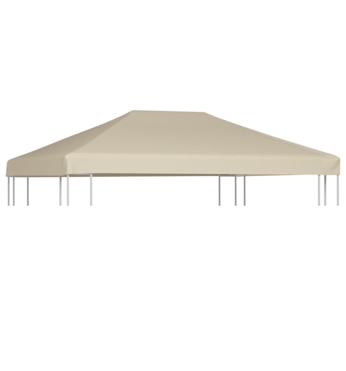 Couverture de dessus de belvédère 310 g / m² 4x3 m Beige | Mobilier & Déco