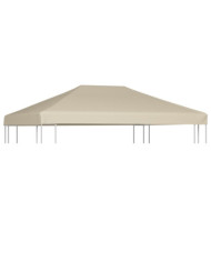 Couverture de dessus de belvédère 310 g / m² 4x3 m Beige | Mobilier & Déco