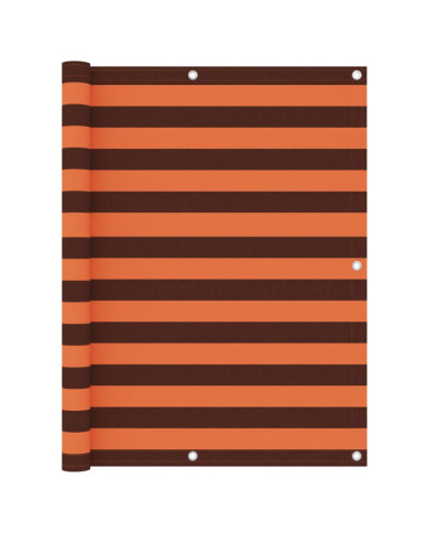 Écran de balcon Orange et marron 120x400 cm Tissu Oxford | Mobilier & Déco
