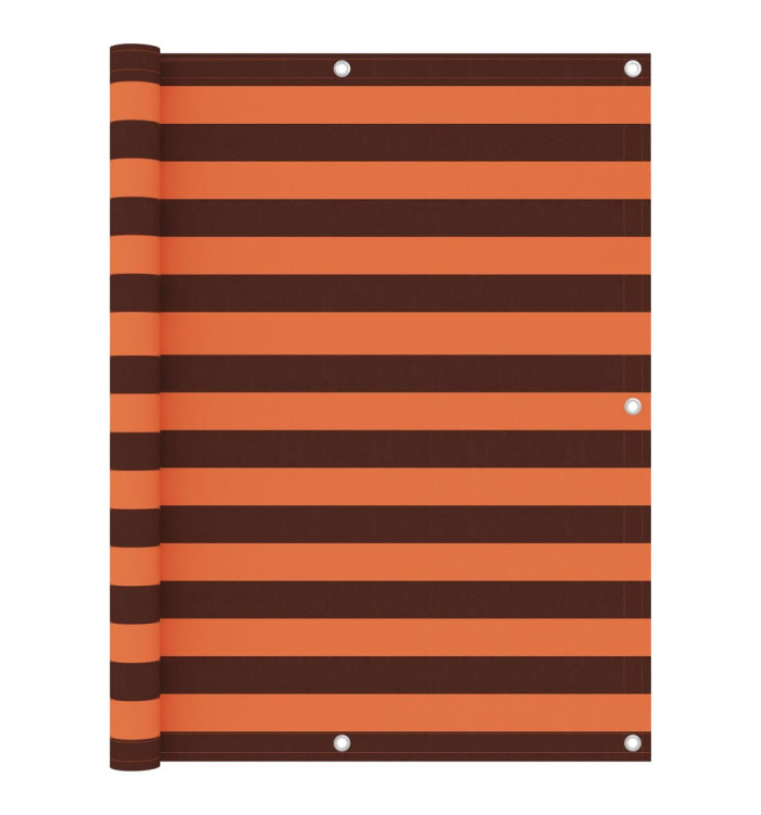 Écran de balcon Orange et marron 120x400 cm Tissu Oxford | Mobilier & Déco