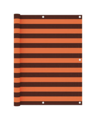 Écran de balcon Orange et marron 120x400 cm Tissu Oxford | Mobilier & Déco
