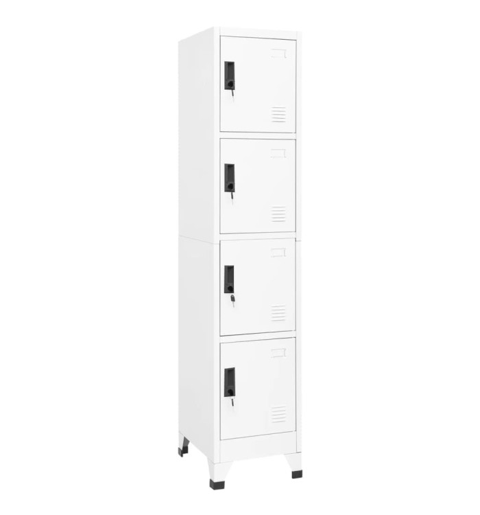 Armoire à casiers Blanc 38x45x180 cm Acier | Mobilier & Déco