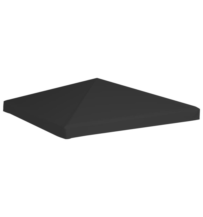 Toile de toit de belvédère 270 g/m² 3x3 m Noir | Mobilier & Déco