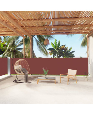 Auvent latéral rétractable Marron 140x1000 cm | Mobilier & Déco