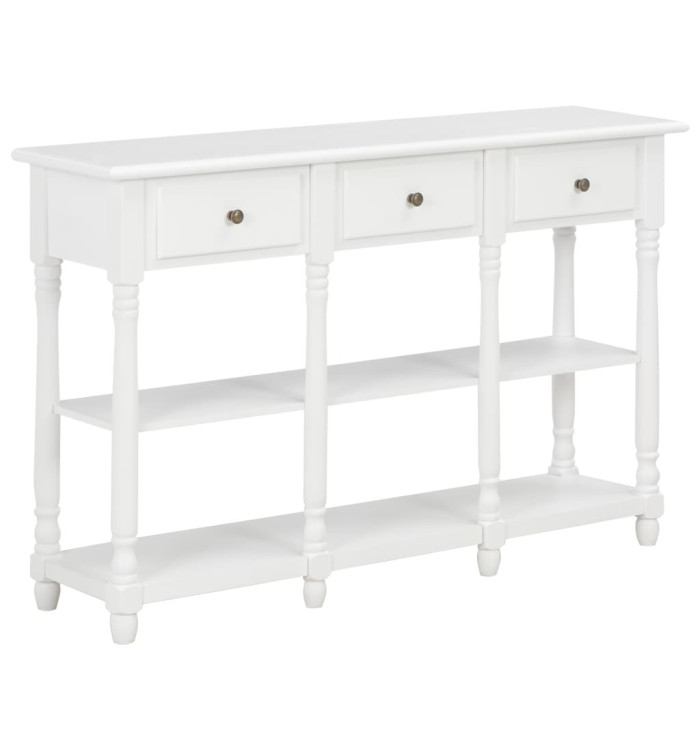 Table console Blanc 120x30x76 cm MDF | Mobilier & Déco