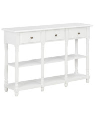 Table console Blanc 120x30x76 cm MDF | Mobilier & Déco