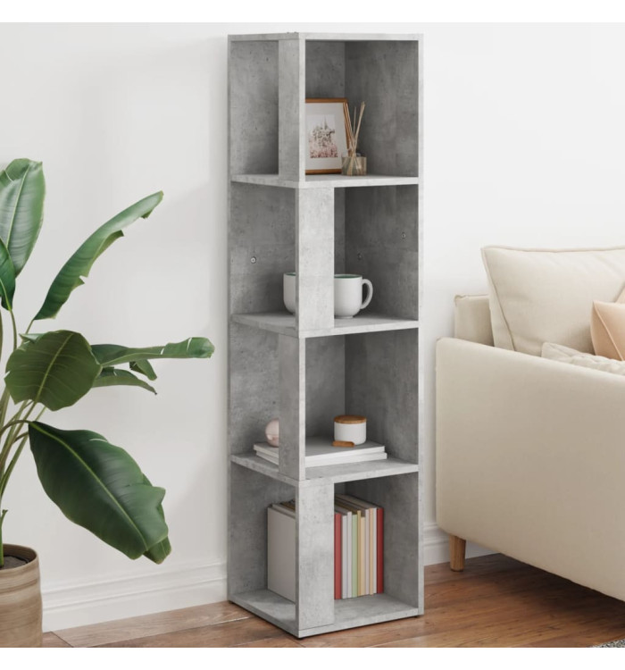 Armoire d'angle Gris béton 33x33x132 cm Bois d’ingénierie | Mobilier & Déco