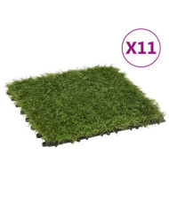 Carreaux de gazon artificiel 11 pcs Vert 30x30 cm | Mobilier & Déco