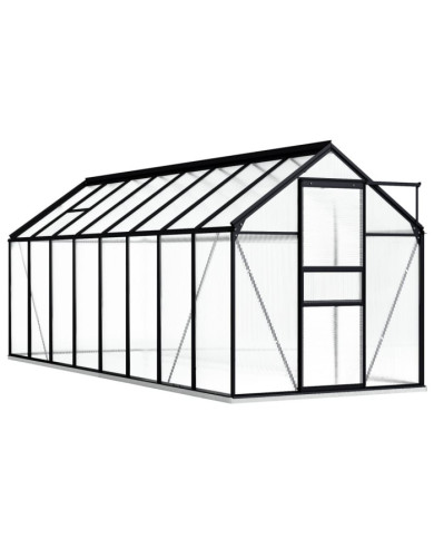 Serre avec cadre de base Anthracite Aluminium 9,31 m² | Mobilier & Déco