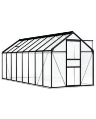 Serre avec cadre de base Anthracite Aluminium 9,31 m² | Mobilier & Déco