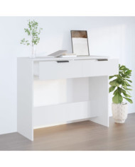 Table console Blanc 90x36x75 cm Bois d'ingénierie | Mobilier & Déco