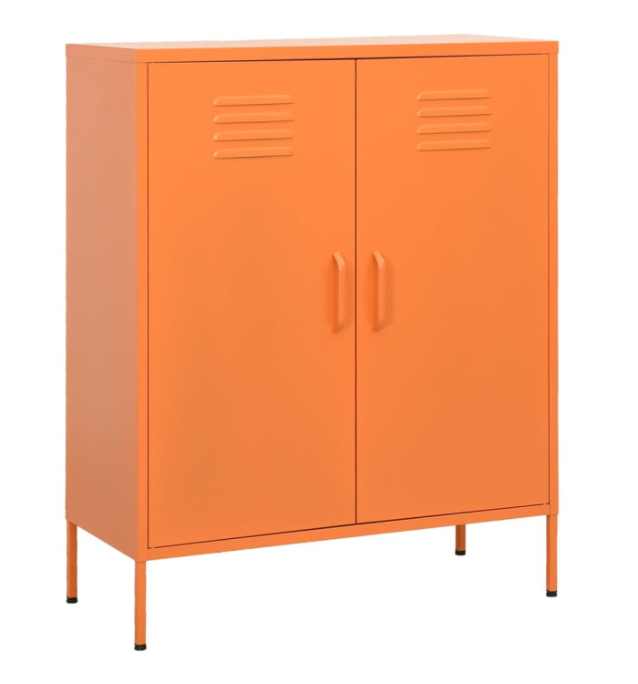 Armoire de rangement Orange 80x35x101,5 cm Acier | Mobilier & Déco
