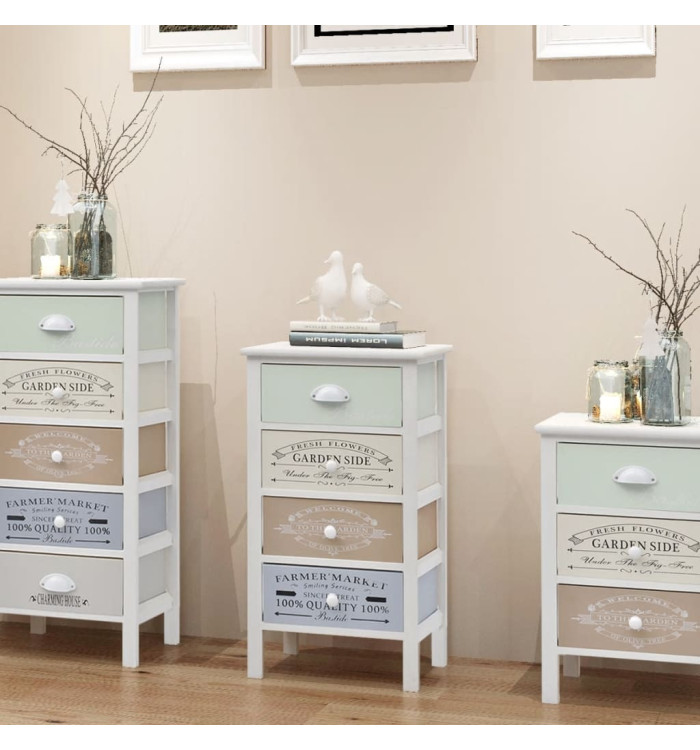 Armoire de rangement en style français 4 tiroirs Bois | Mobilier & Déco