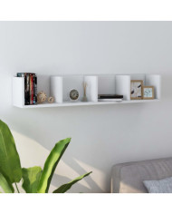 Étagère murale à CD Blanc 100x18x18 cm Bois d'ingénierie | Mobilier & Déco