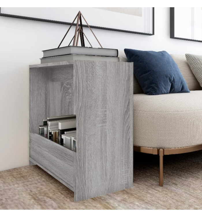Table d'appoint Sonoma gris 50x26x50 cm Bois d'ingénierie | Mobilier & Déco