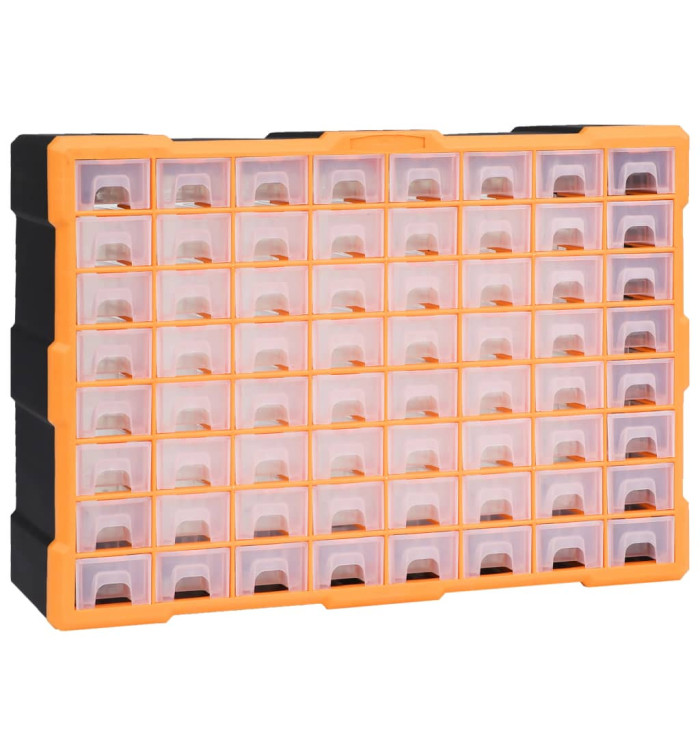 Organisateur multi-tiroirs avec 64 tiroirs 52x16x37,5 cm | Mobilier & Déco