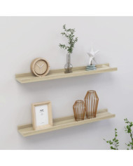 Étagères murales 2 pcs chêne sonoma 60x9x3 cm | Mobilier & Déco