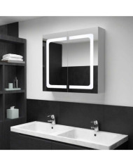 Armoire de salle de bain à miroir LED 80x12,2x68 cm | Mobilier & Déco