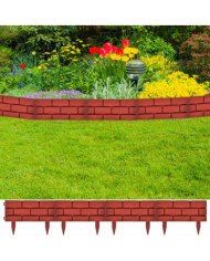 Clôture de jardin avec design de briques 11 pcs | Mobilier & Déco