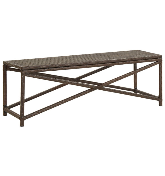 Banc de jardin 120 cm Résine tressée Marron | Mobilier & Déco