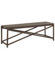 Banc de jardin 120 cm Résine tressée Marron | Mobilier & Déco