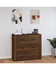 Buffet Chêne marron 80x33x70 cm Bois d'ingénierie | Mobilier & Déco