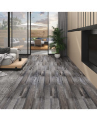 Dalles de plancher PVC 5,02 m² 2 mm autoadhésif bois industriel | Mobilier & Déco