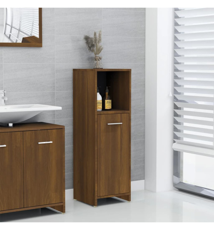 Armoire de bain Chêne marron 30x30x95 cm Bois d'ingénierie | Mobilier & Déco