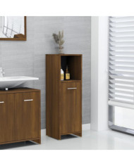 Armoire de bain Chêne marron 30x30x95 cm Bois d'ingénierie | Mobilier & Déco