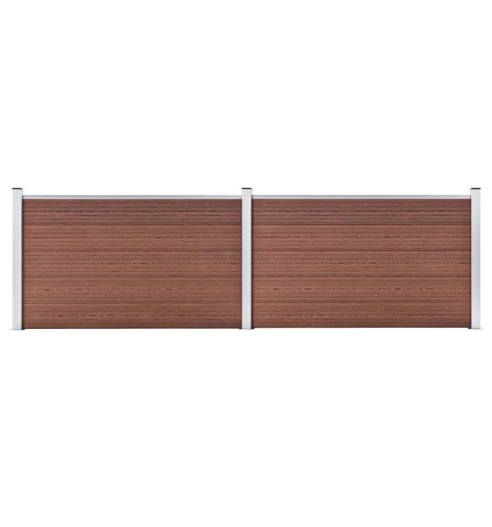 Clôture de jardin WPC 353x106 cm marron | Mobilier & Déco