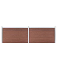 Clôture de jardin WPC 353x106 cm marron | Mobilier & Déco