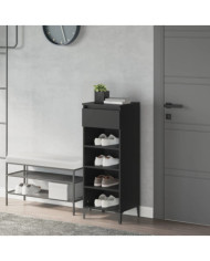 Étagère à chaussures Noir 40x36x105 cm Bois d'ingénierie | Mobilier & Déco