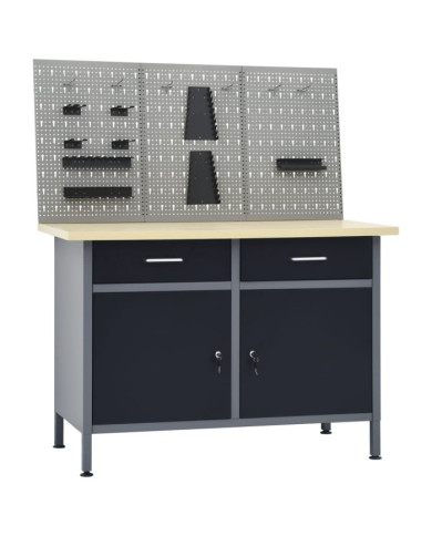 Établi avec 3 panneaux muraux | Mobilier & Déco