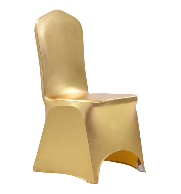 Housses extensibles de chaise 6 pcs Doré | Mobilier & Déco
