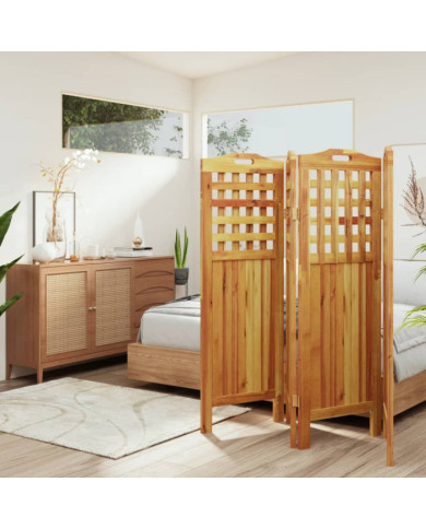 Cloison de séparation 4 panneaux 162x2x115 cm Bois d'acacia | Mobilier & Déco
