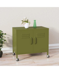 Armoire de rangement Vert olive 60x35x56 cm Acier | Mobilier & Déco