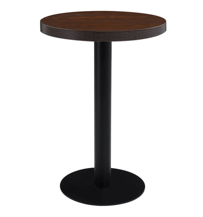 Table de bistro Marron foncé 60 cm MDF | Mobilier & Déco