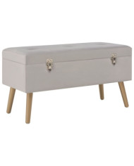 Banc avec compartiment de rangement 80 cm Gris Velours | Mobilier & Déco