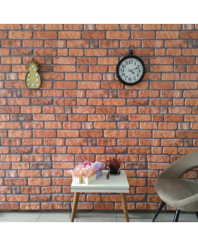 Panneaux muraux 3D au design de brique terre cuite 10 pcs EPS | Mobilier & Déco