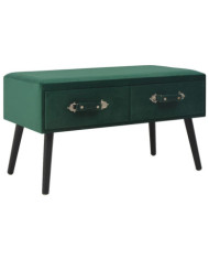 Banc avec tiroirs 80 cm Vert Velours | Mobilier & Déco