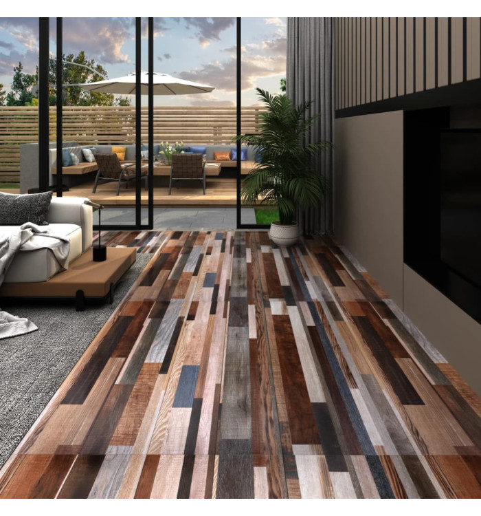 Planches de plancher PVC autoadhésif 2,51 m² 2 mm Multicolore | Mobilier & Déco